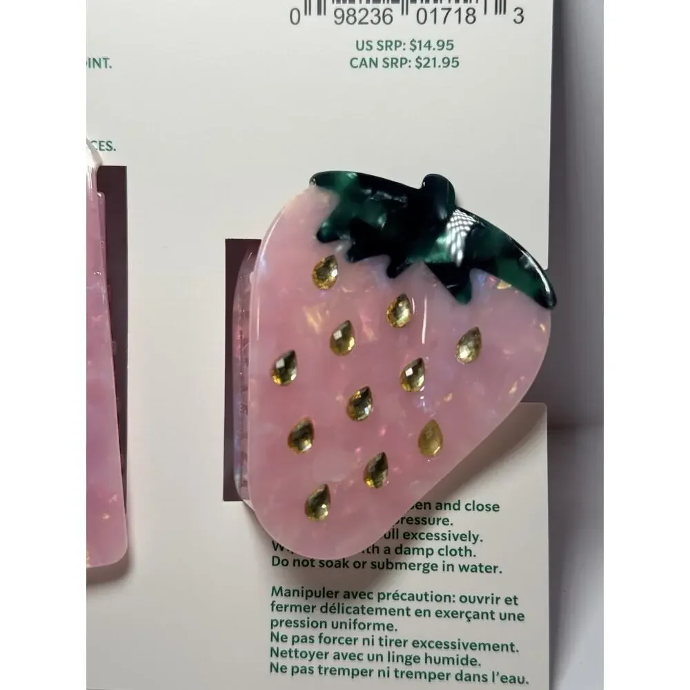 Starbucks 2026 Limited Edition PINK VIBES PINK DRINK Hair Clips Claw Clips NWT